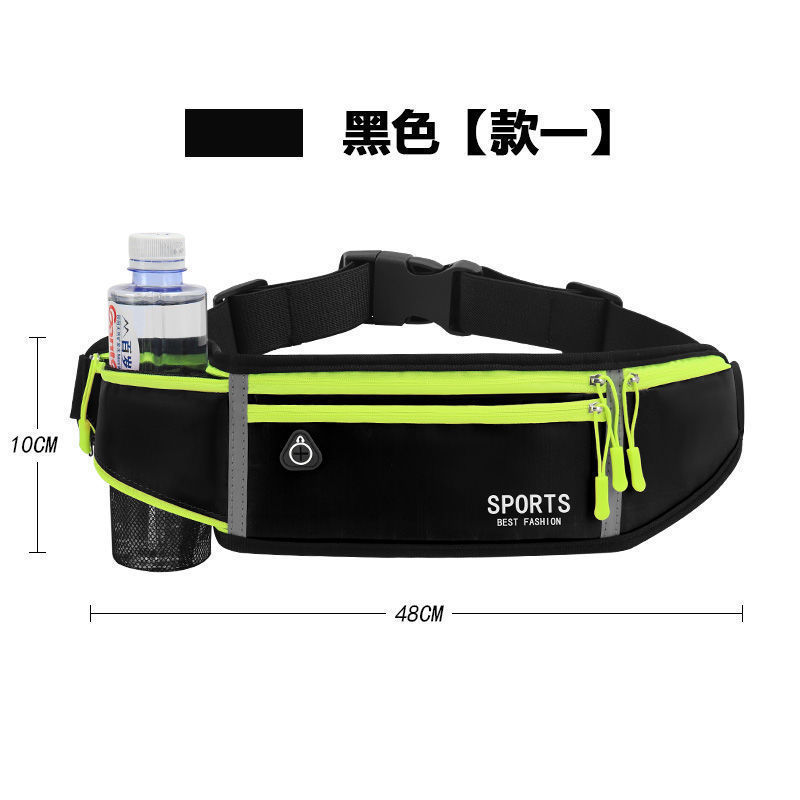 Buylor Sport Taille Verpakking Vrouwen Mannen Running Belt Heuptas Waterdicht Fanny Pack Portemonnee Mannen Pouch Riem Draagbare Telefoon Houder gym: black 2