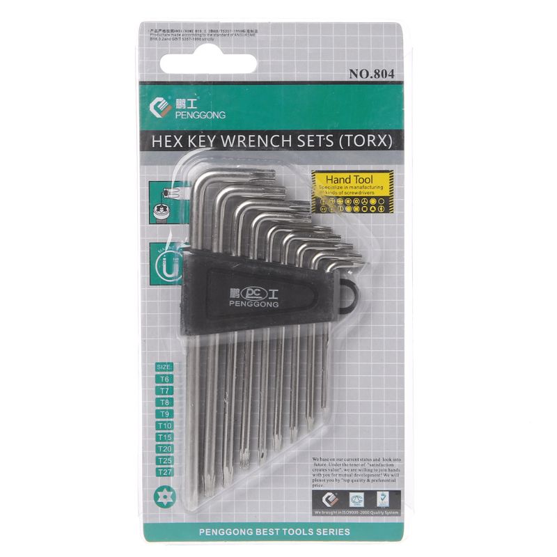 9 Pcs Hex Key Wrench Sets Torx L Shape Repair Tool Screwdriver Tool Set Useful