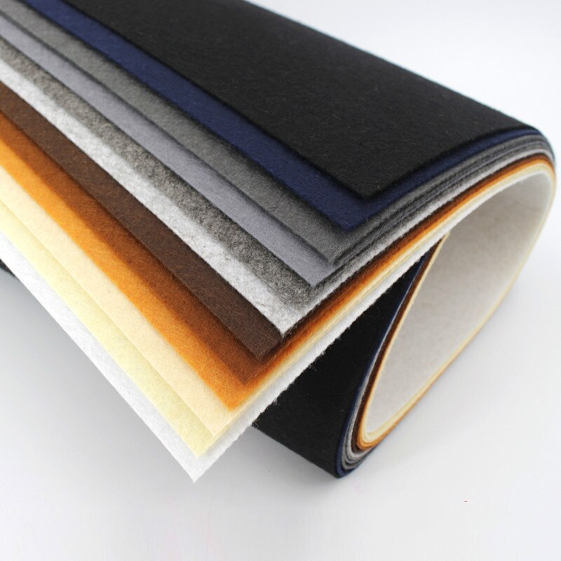 Blanda färger non woven filttyg 1mm tjocklek polyestertyg filt diy bunt för att sy dockor hantverk 15 x 15cm