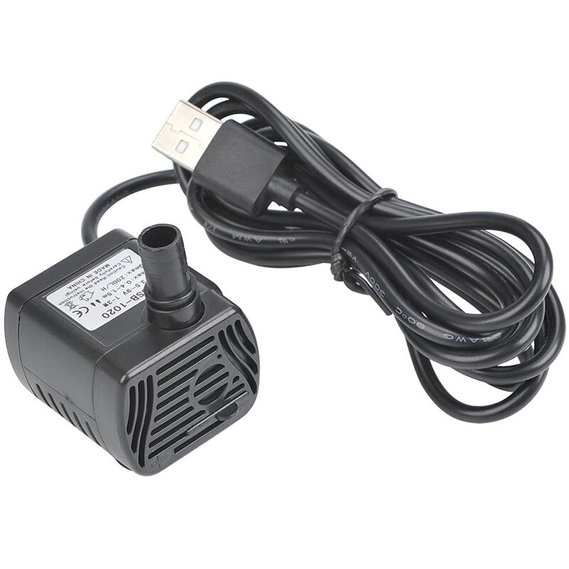 3W USB 4W Mini Submersible Water Pump Small Fountain Pump for Pond Aquariums Fish Tank Tabletop Fountain Pet Fountain EU US Plug: USB 3W