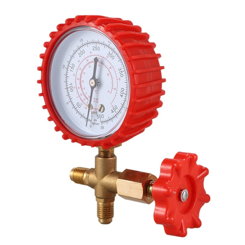 Refrigerant Pressure Gauge Air Conditioning Recharge Pressure Gauges Manifold Gauge Manometer Valve for R12 R502 R22 R410 R134A