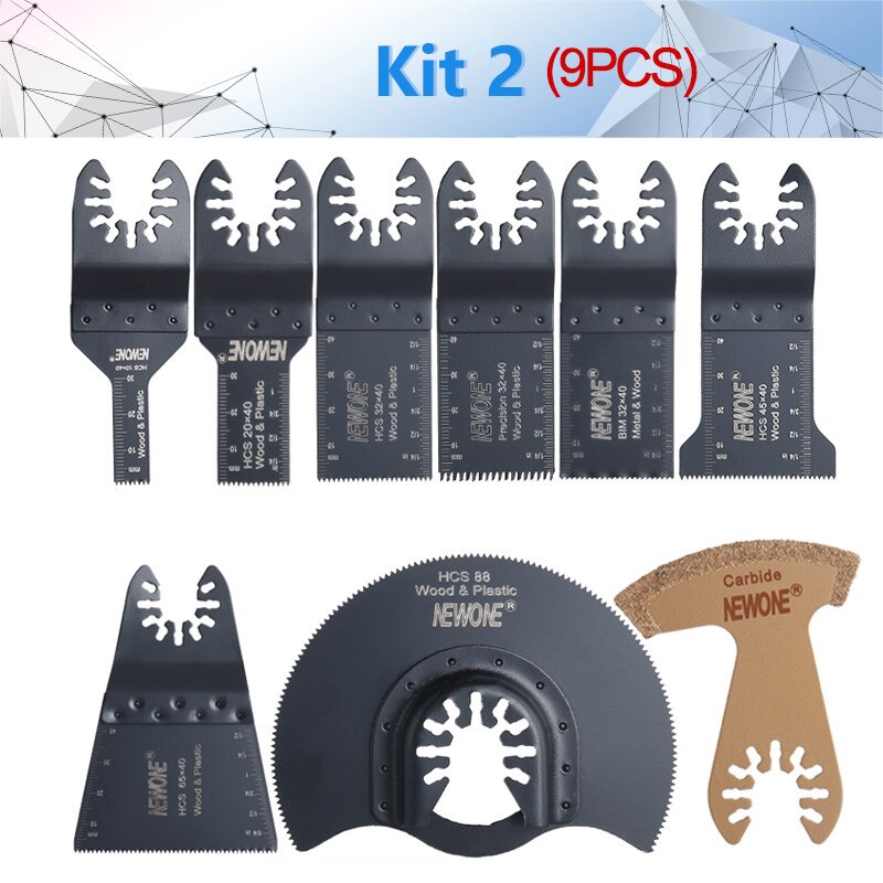 229 Assorted Metal / Wood Quick Release Arbor Universal Fit Multi Tool Oscillating Multitool Wood Saw Blade for ein Multimaster,: black