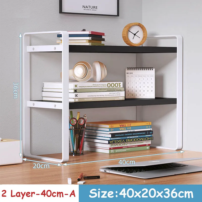 30/40 cm Schreibtisch Bücherregal Stahl Holz Schreibtisch verwöhnen mehrschichtig Kosmetik Lagerung Gestell Haushalt Schlafsaal Büro Schreibtisch Organisatoren: Licht Grün