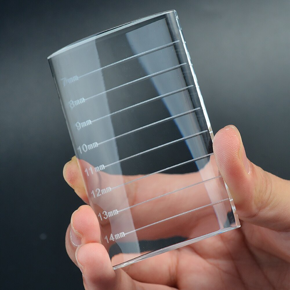 Wimpern Verlängerung Palette Kristall Glas U Gebogene/Gerade Stehen Falsche Wimpern Halfter transparent Kleber Tablett Schönheit machen-hoch-Werkzeug: 04