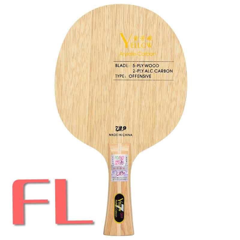 Friendship 729 Black Blue Yellow ALC Carbon Table Tennis Blade Offensive Ping Pong Racket Bat: Yellow Carbon FL