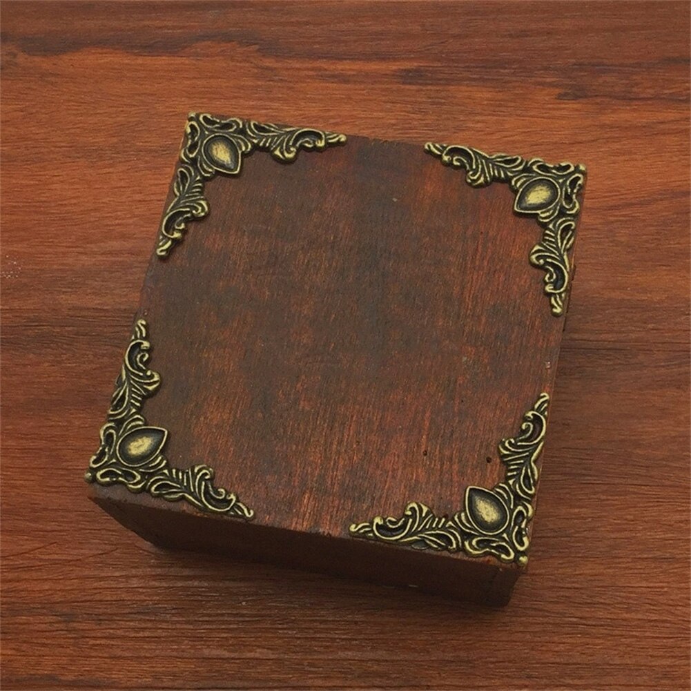 4Pcs Metal Corners Antique Gold Bronze For Book Photo Furniture Box Corner Piece Decorative Protectors Metal Crafts DIY Ornament