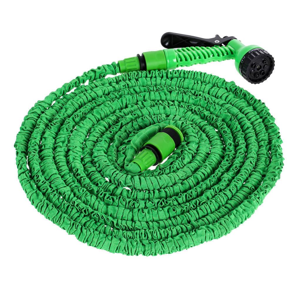 25/50/100/150/200FT Water Magic Hose Pipe Expanding Expandable Flexible Water Hoses Green Pipe Watering Spray Gun for Car Garden: 75FT