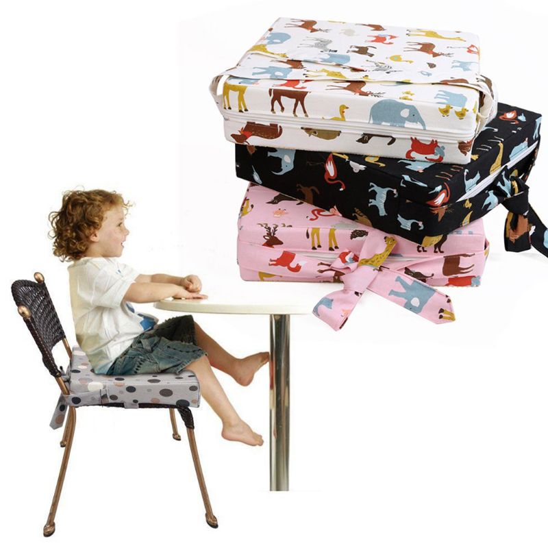 Baby Children High Seat Cushion Kids Non-slip Dining Chair Increased Pad Portable Adjustable Detachable Booster Mat