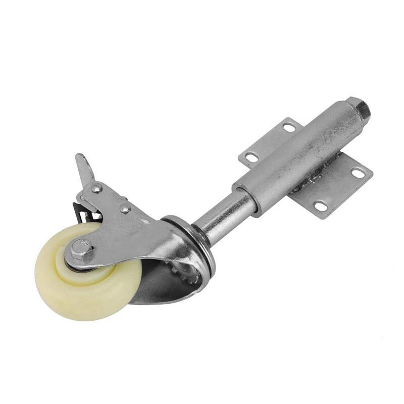 3 Inch Brake Door with Spring Wheel Shock Absorbing Nylon Casters with Brake 220 Lbs Load Capacity