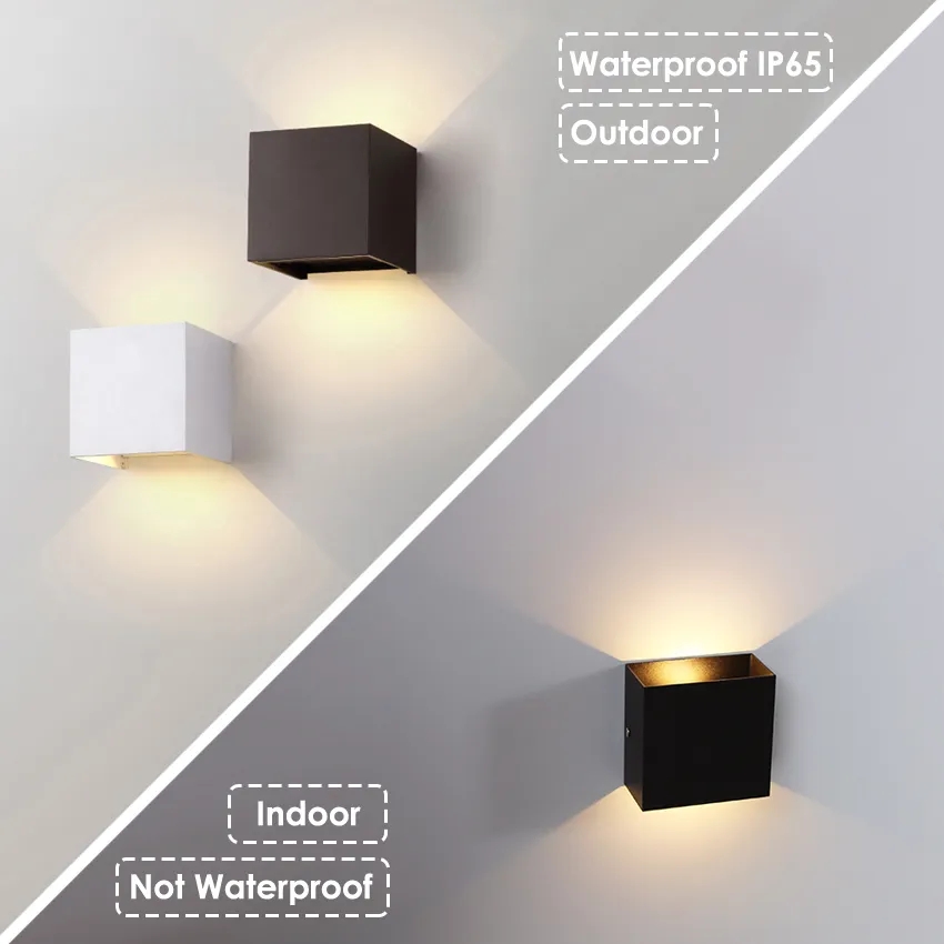 Ip65 Led Waterdichte Wandlampen 12W Indoor Verstelbare Muur Muur Binnenplaats Veranda Woonkamer Gang Slaapkamer Muur Schans