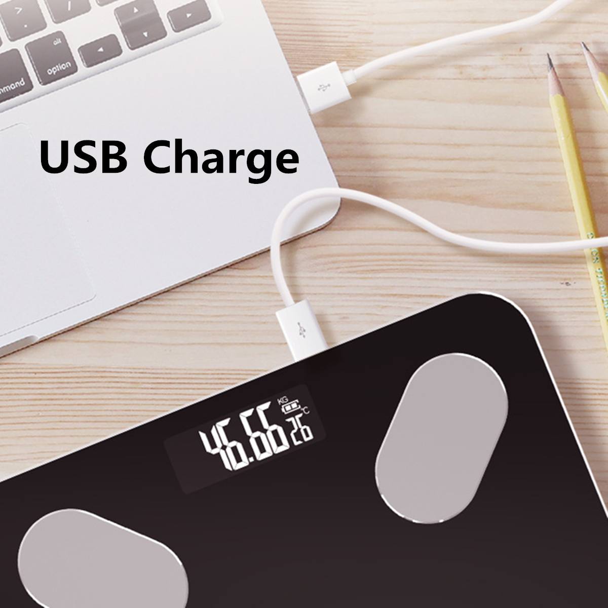 Bluetooth Smart Scale With APP Smart Human Weight Scale Body Composition Analyzer LED Digital USB Charge Sopport Android IOS