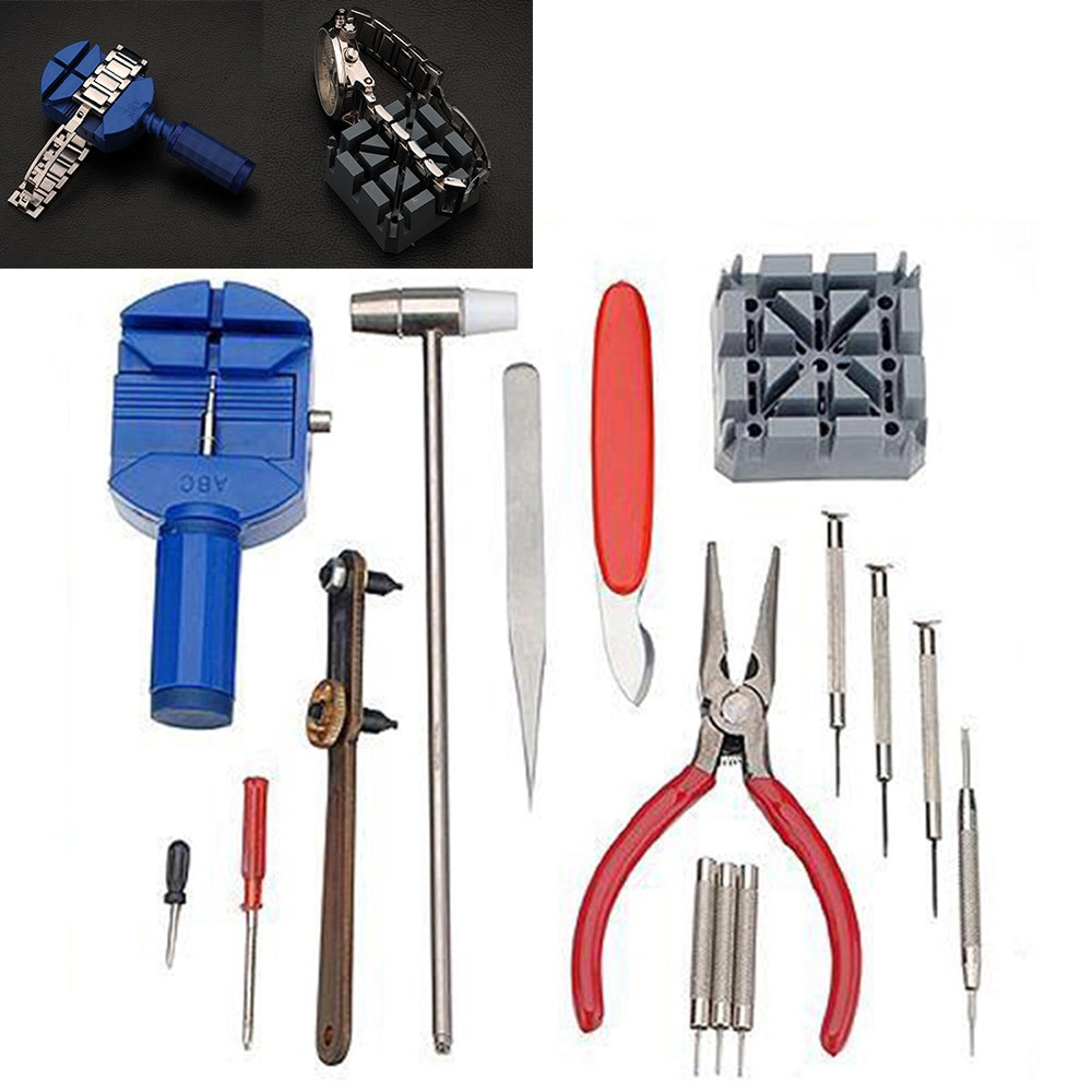 16Pcs /set Watch Tools Watch Case Opener Link Pin Remover Repair Tools Kit Watchmaker Tools