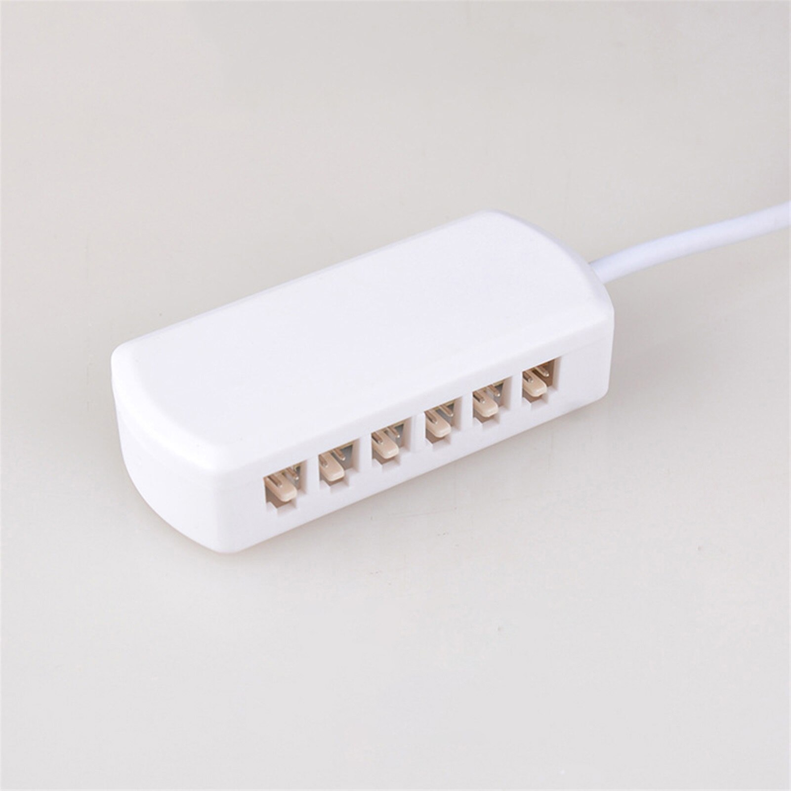 Caja de empalme de foco Led, conector divisor, 1 a 4 ,1 a 6, 1 a 12, para luz Spot de bajo voltaje de 3V y 12V, cuerpo blanco