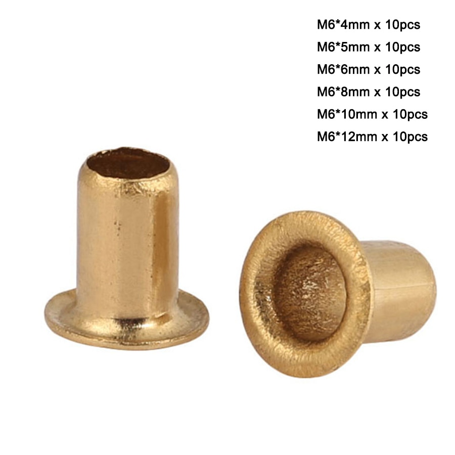 M6 Messing Oogje Holle Buisvormige Klinknagels Thr Grandado M6 Messing Oogje Holle Buisvormige Klinknagels Thr Grandado