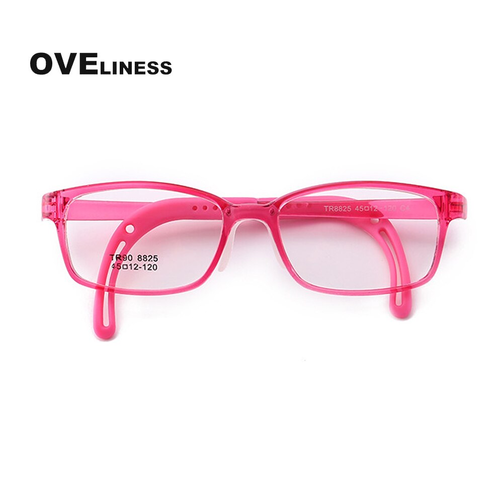 TR90 myopia optical Glasses frame boy girl Prescription eyeglasses kids soft eyewear transparent clear spectacles children: clear pink