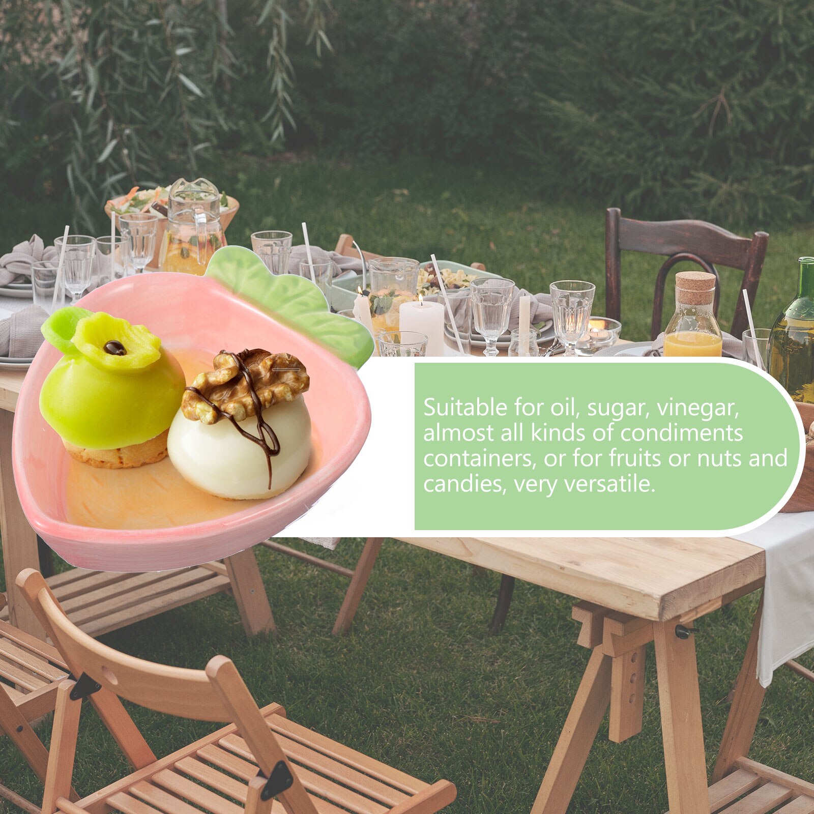 2Pcs Plates Portable Appetizer Plates Snack Plates Ceramic Tableware for Home