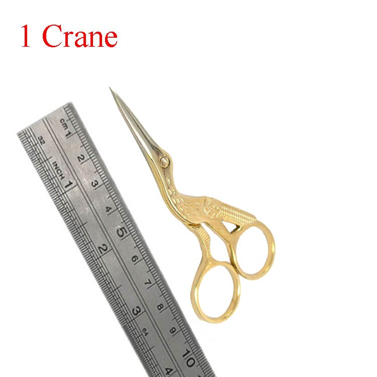 Tijera de sastre Vintage con bonito de conejo y Dragón de punto de cruz, artesanía antigua, costura fina DIY, corte de tela para hogar: Crane