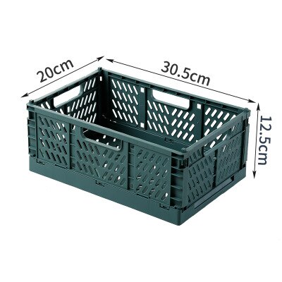 High Capacity Foldable Plastic Storage Basket Utility Cosmetic Container Desktop Home Kitchen Warehouse Storage Baskets Box: G