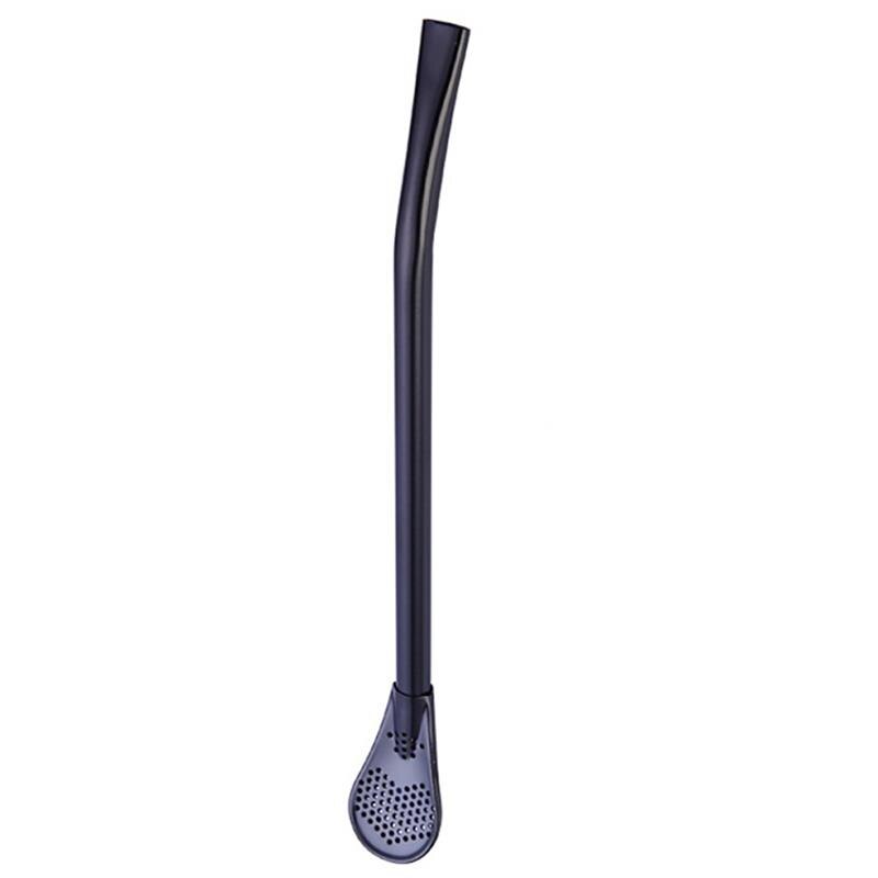 1pc 15cm långa rund form rostfritt stål mjölk kaffeskedar dessert glass godis frukt sked tesked tillbehör: Svart