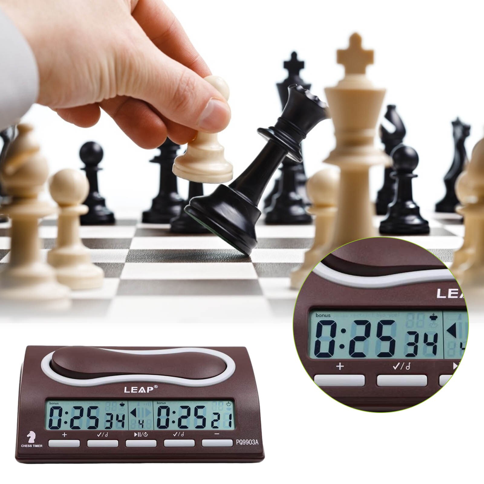 Portable Chess Clocks Digital Chess Board Competition Count Up Down Chess Games Electronic Clock Stop Timer