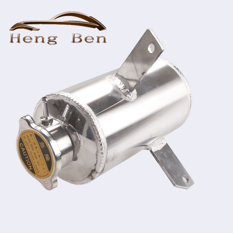 1.5L Universal Aluminum Coolant Water Expansion Tank Bottle Header Silver