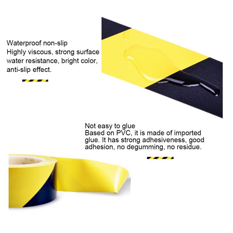 33M Warning Tape Waterproof Anti Slip Scratch Sticker Caution Adhesive Safety Tape