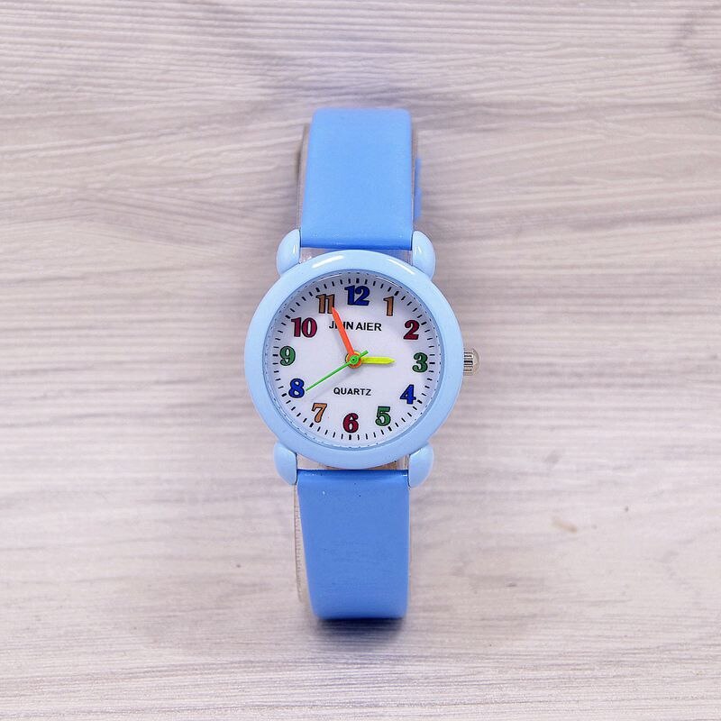 Quartz Candy Digitale Simple Kids Jongens Meisjes Student Horloge Horloge Relojes Montres Kol Saati: blue
