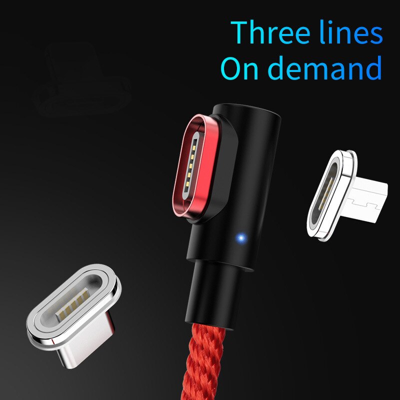 INIU 2m câble magnétique Micro USB Type C chargeur pour téléphones Android Charge rapide aimant Charge fil cordon pour iPhone11 Pro XS Max