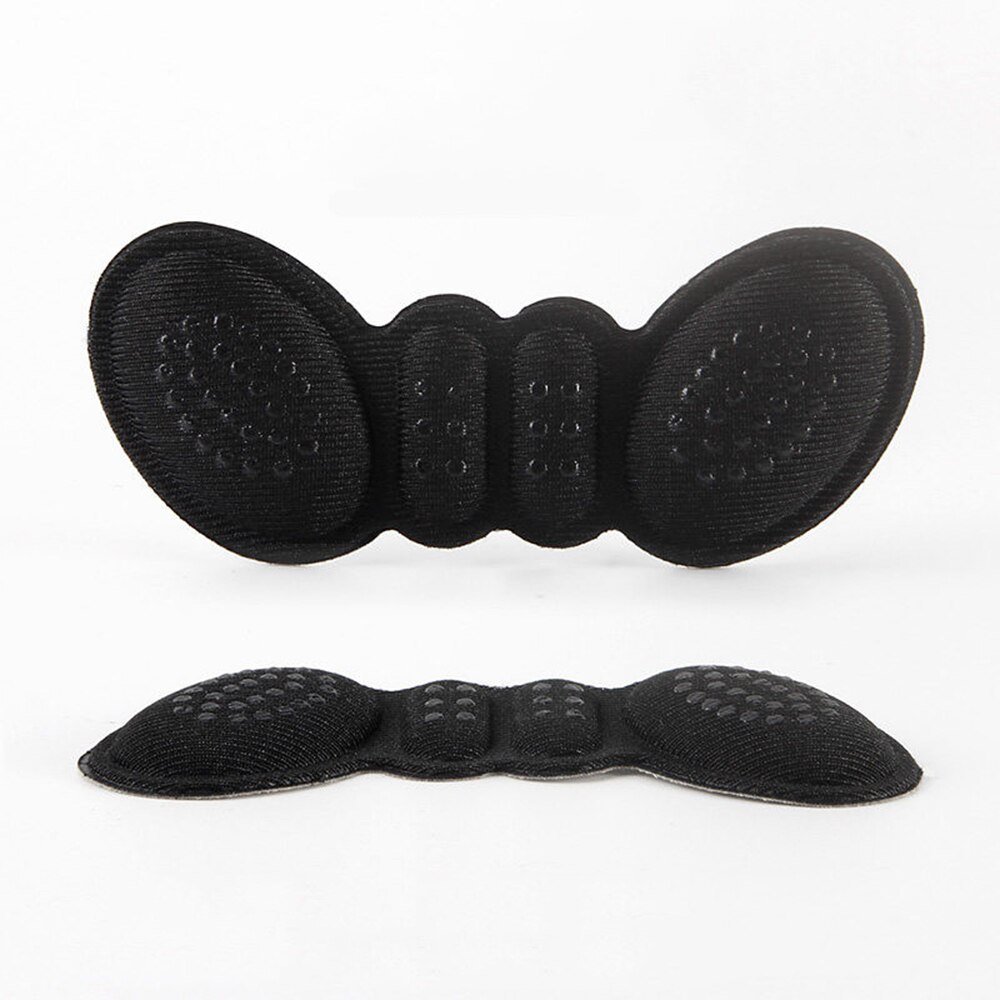 Silikon Heel Pads für Frauen Schuhe Einsätze Füße Ferse Schmerzen Relief Reduzieren Schuh Größe Füllstoff Kissen Polsterung für High Heels futter: Black