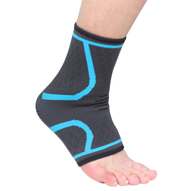 1 Paar Enkel Ondersteuning Compressie Pad Vrouwen Gym Fitness Nylon Elastische Ondersteuning Voet Bandjes Protector Voetbal Enkelbrace: blue / XL