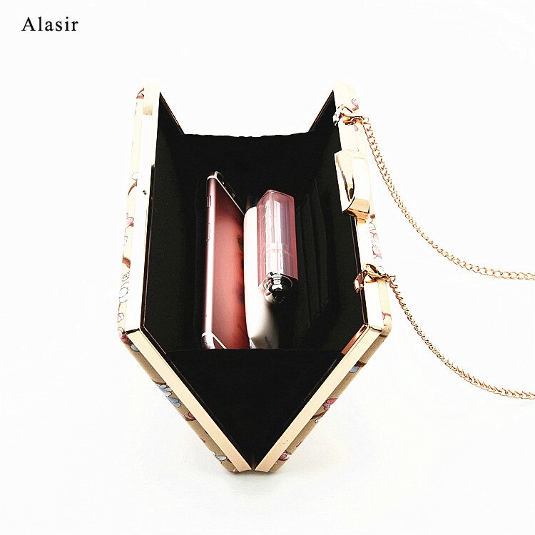 Alasir Chain Square Bag Printed Peach Blossom Shoulder Crossbody Bags Chinese Style Vintage Bag Artsy Women Bags