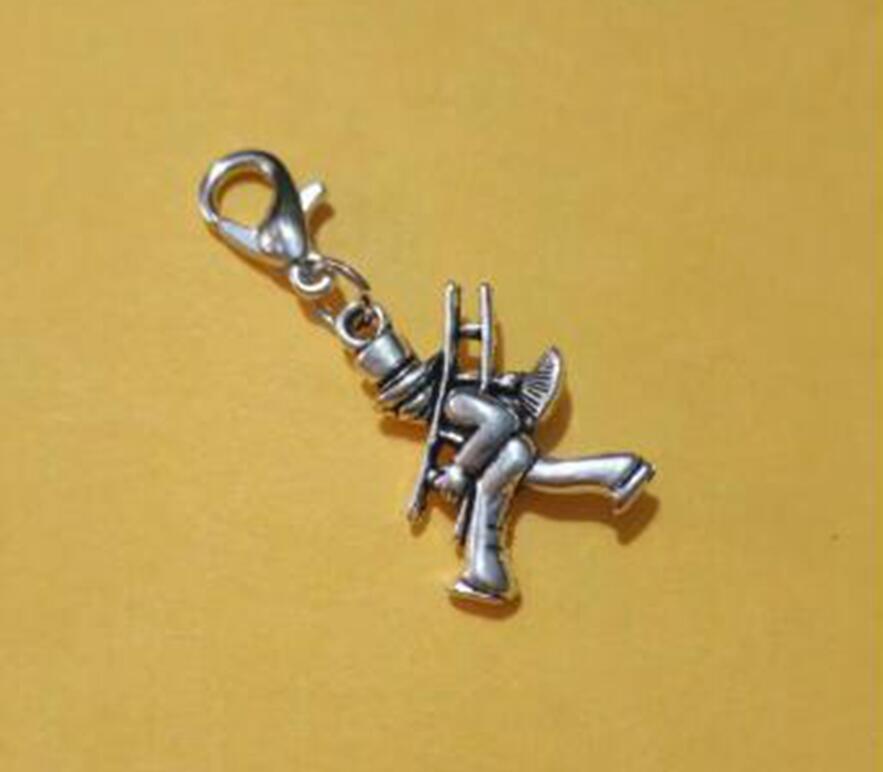 Wedding Sweep Chimney Man Pendant Charms Sweep Chimney Man Charms With Lobster Clasp For Jewelry Making DIY 30pcs