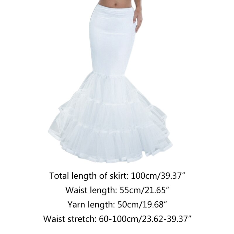 4-Hoop 4 Layer Ruffled Wedding Petticoat Skirt Bridal Dress Crinoline Underskirt: 6EE407145