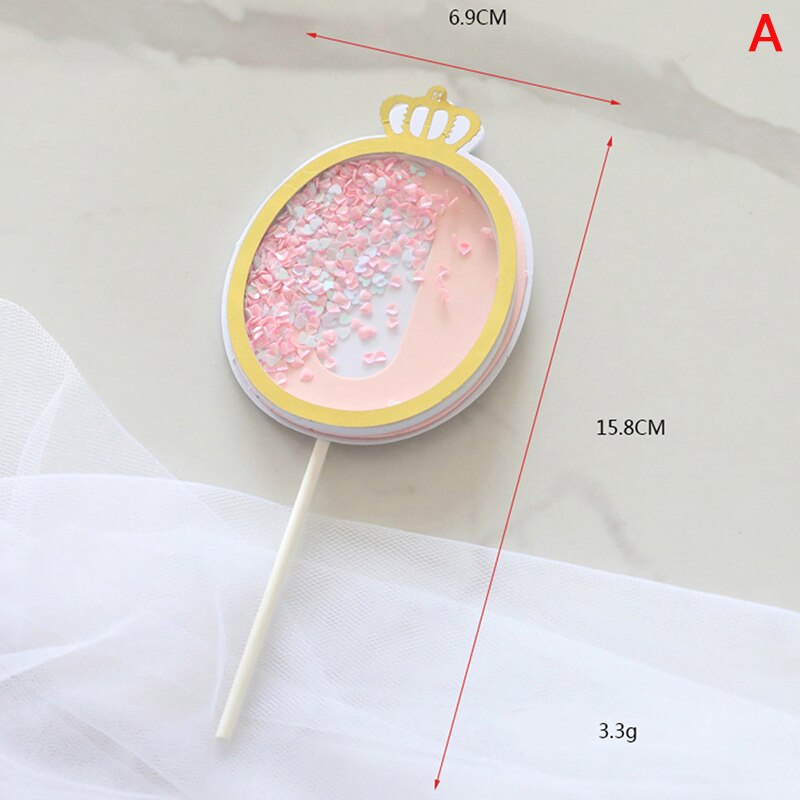 1pcs Number Cake Toppers Baby Shower Birthday Decoration Birthday Party Cake Insert Cake Decoration Wedding Cakes Dessert Decor: 0