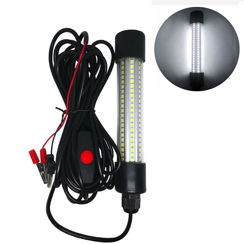 LED Submersible Fishing Night Light Underwater Fish Lure Bait Finder Lamp: W