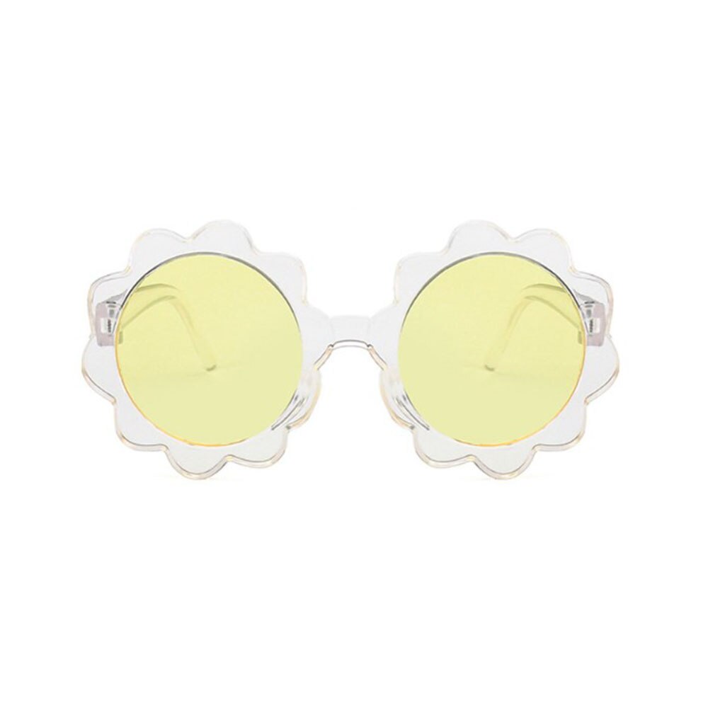 1Pc Vintage Kids Zonnebril Baby Zonnebril Ronde Bloem Gafas Baby Kinderen UV400 Sport Zonnebril Meisjes Jongens Oculos De Sol: Yellow B