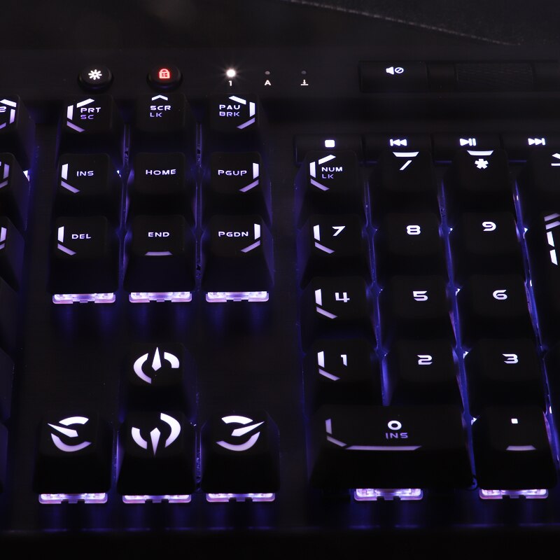 1 Set High-End Backlit Keycap Voor Alien Mechanische Toetsenbord Zwart Gat Coating Key Cap Voor Corsair K70 K95 razer Cherry