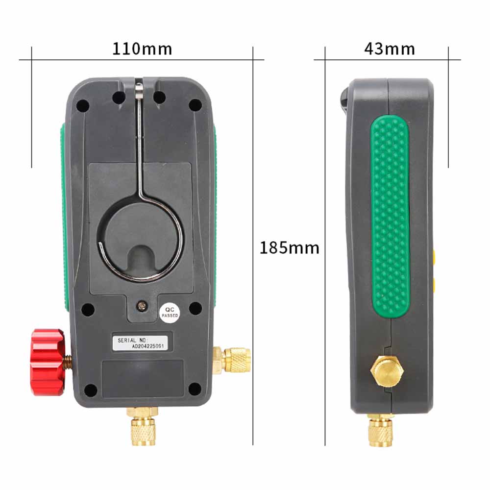 Digitale Kälte Manometer Verteiler Digitale Vakuum HVAC Meter Druck Freon Manometer Temperatur Tester