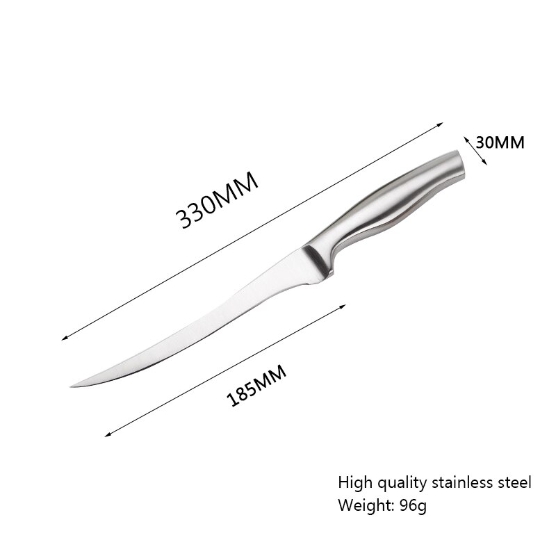 Couteaux de Chef japonais saumon Sushi couteaux acier inoxydable filet de poisson cru couches Sashimi couteau poisson grattoir cuisine outil: C