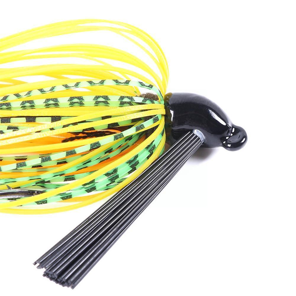 1 stk 10g spinnerbait buzzbait anti-modhage fiskelokker sort mund skæggrej gummi jig gedde fisk stor fiskebasse  p3 r 2
