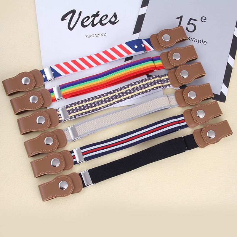 Kind Kids Gesp-Gratis Elastische Riem Geen Gesp Stretch Canvas Riem Voor Kinderen Peuters Verstelbare Jongens En Meisjes Riemen voor Jeans