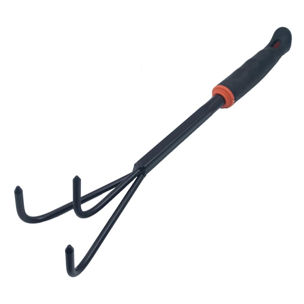 Spade Shovel Harrow Set Gardening Tools Potted Plants Maintenance Suit With Wooden Handle Garden Tool.: Black
