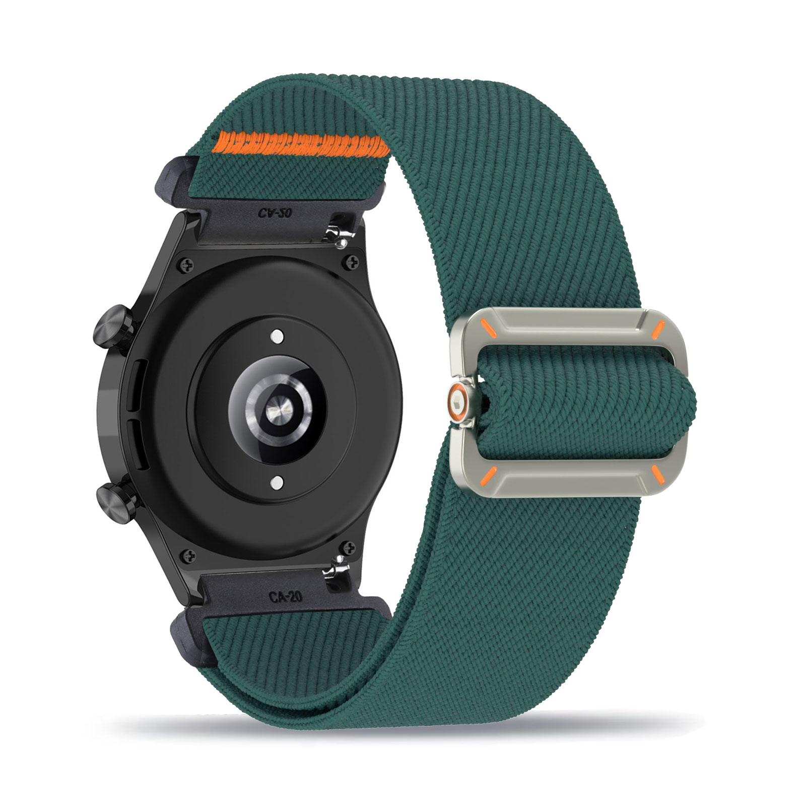 Stretchy Band for Huawei Watch GT 2 Pro/GT 2E/GT Runner 46mm Band, Soft Nylon Elastic Braided Strap: green