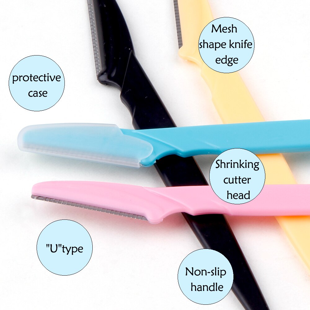 20/40/80Pcs Eyebrow Razor Safe Face Blade Eye Brow Shaper Tool Hair Removal Trimmer Scraper Portable Woman Makeup