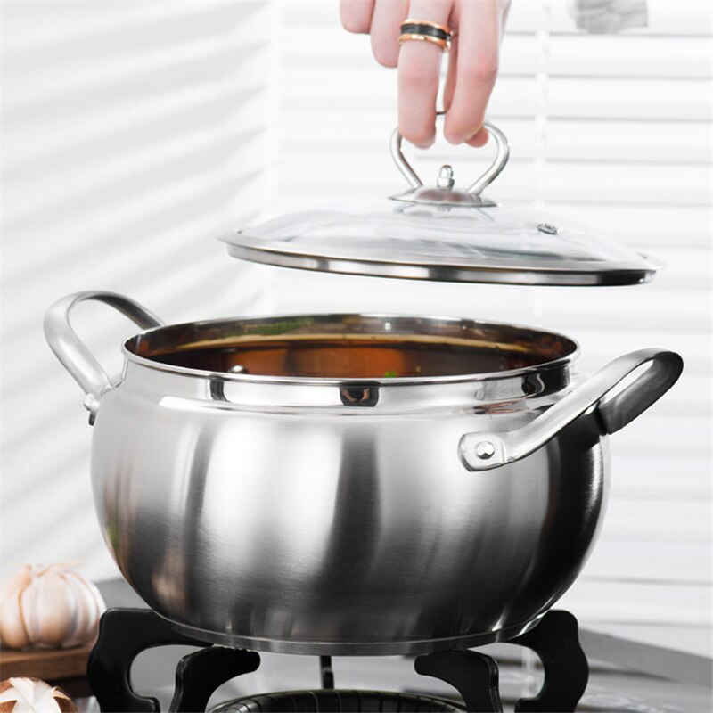 Pots for cooking milk chaffing dish Stainless Steel Pot Hotpot Induction Cooker Gas Stove Pot Home Kitchen Cookware Soup Cooking