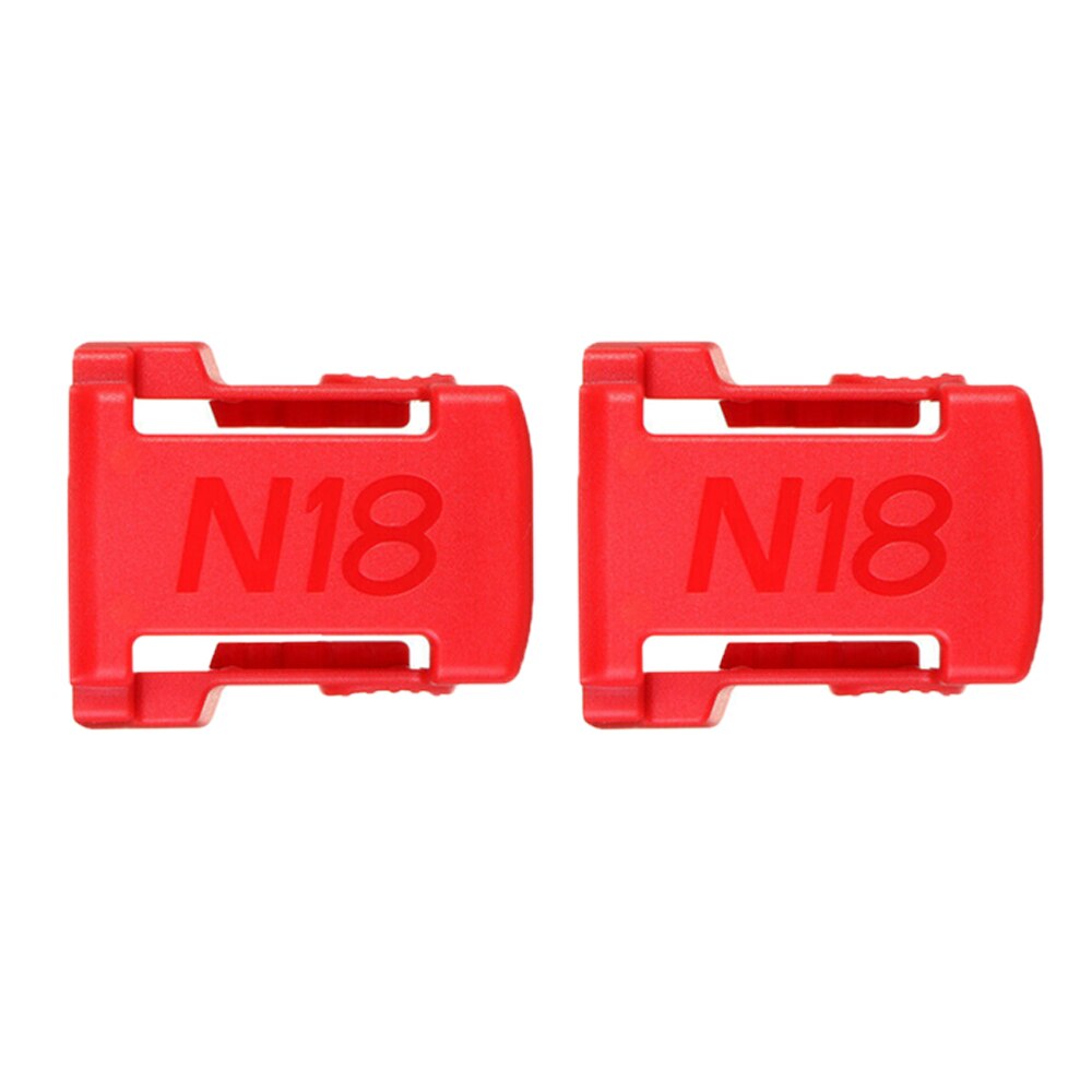 2 stk batteriholder til milwaukee batterifeste dockholder passer til  m18 48-11-1850 18v montere holder deksel dockklips rød svart: 2 stk rød