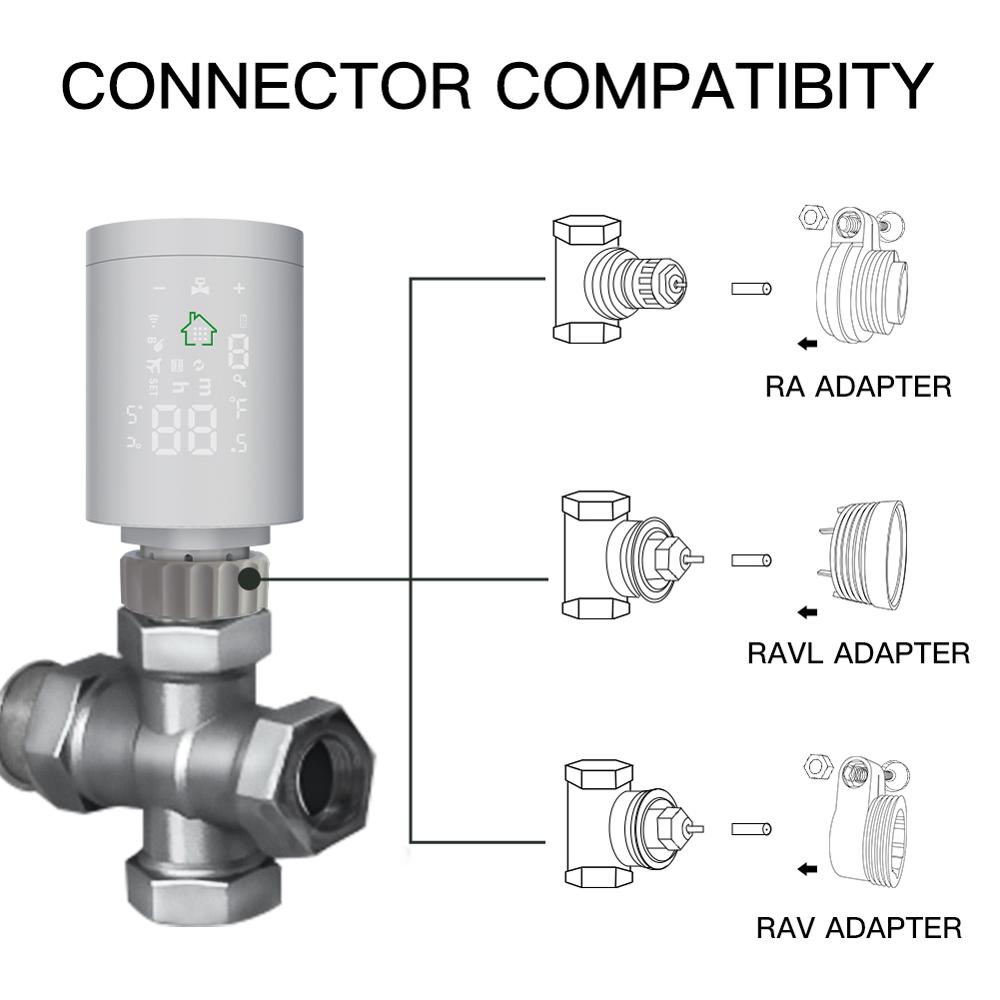 Temperature Controller Radiator Tuya ZigBee Radiator Actuator Programmable Thermostatic Radiator Valve Warm Floor Controller