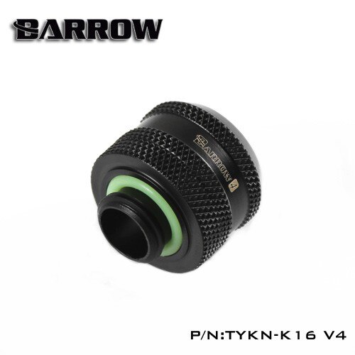 Barrow tykn -k16 v 4, od16mm hårde rørfittings , g1/4 adaptere til  od16mm hårde rør: Sort