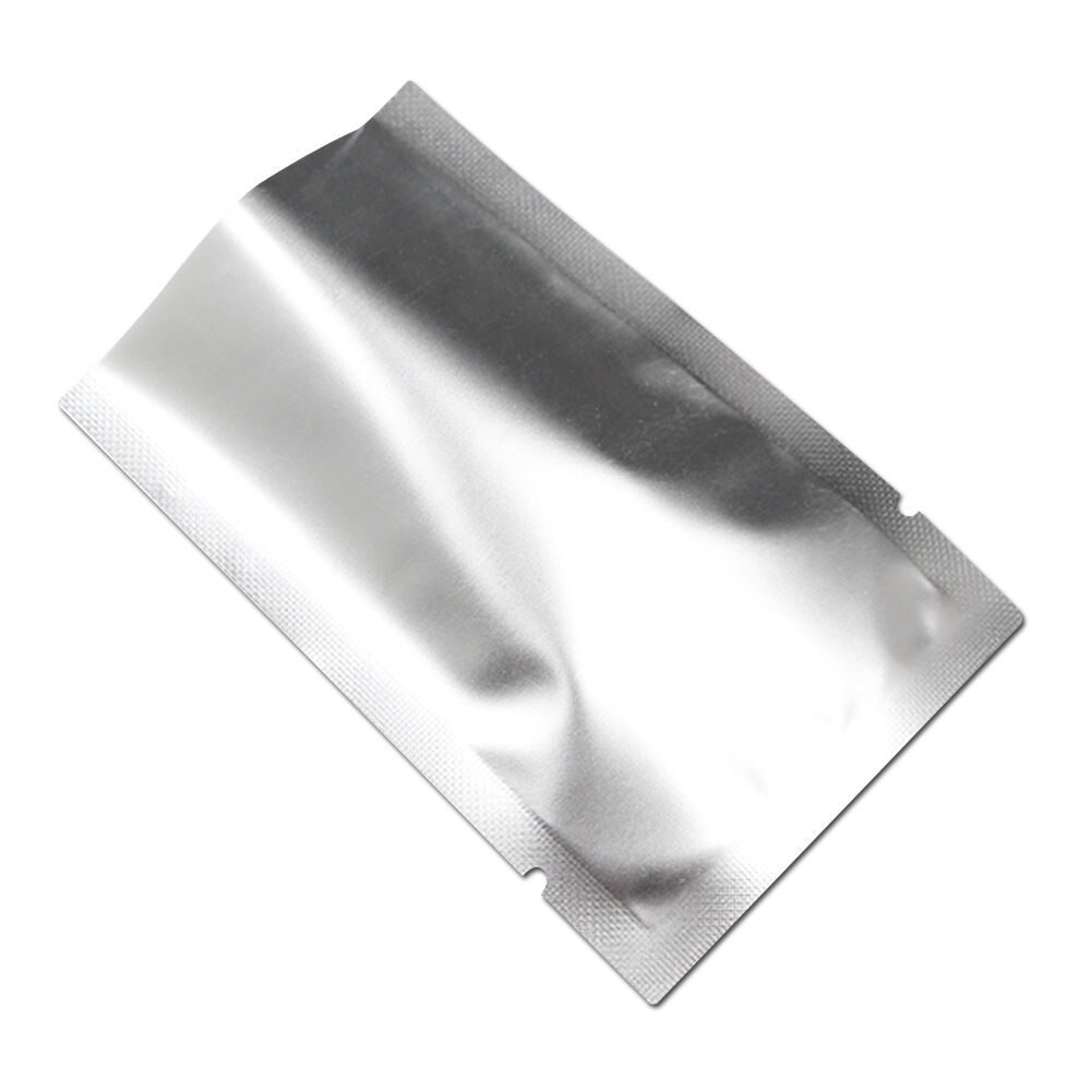 300Pcs 6x9cm Bunte Aluminium Folie Verpackung Tasche Snack Kaffee Lagerung tasche Lebensmittel Grade Mylar Pouch Open top Wärme Dichtung Vakuum Tasche: Matte Silver