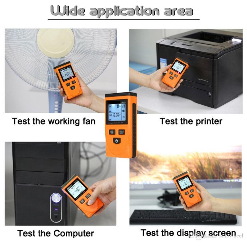 LCD Radiation Dosimeter Meter Handheld Digital Electromagnetic Field Radiation Tester Detector Counter for Magnetic Field GM3120